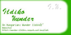 ildiko wunder business card